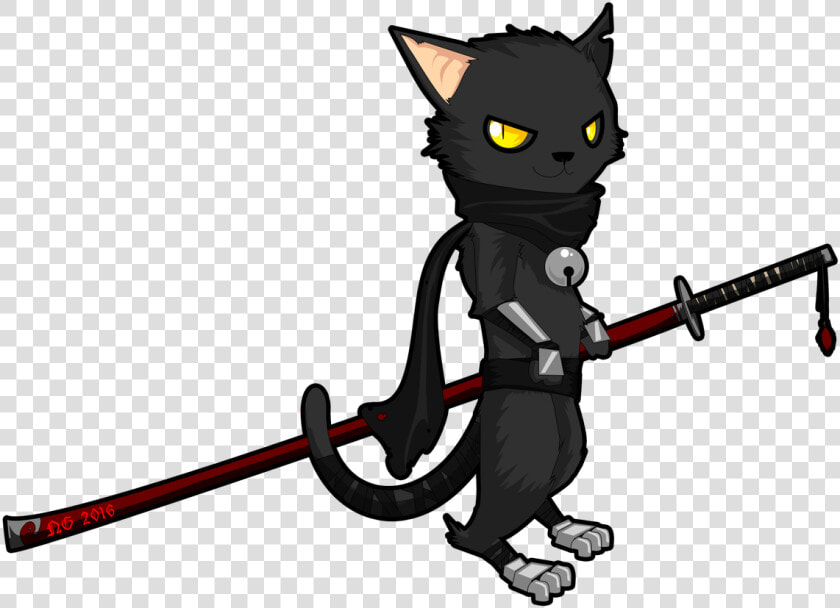 Cat With A Katana  HD Png DownloadTransparent PNG