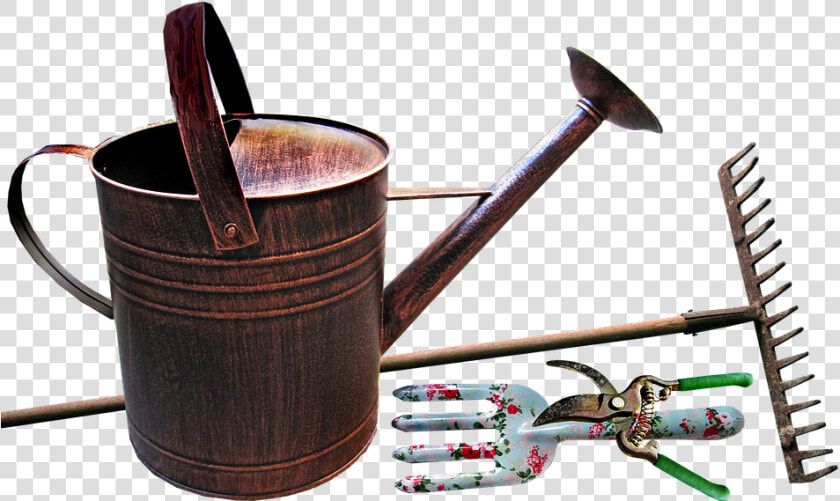Watering Can  Garden  Equipment  Rake  Work  Irrigation   Garden Equipment Png  Transparent PngTransparent PNG