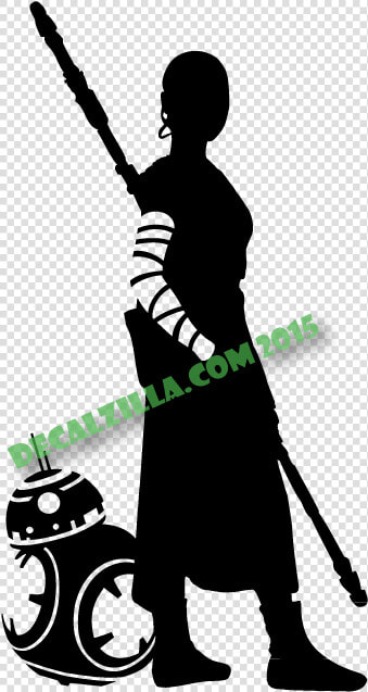 Star Wars Rey And Bb8   Clipart Rey Star Wars Silhouette  HD Png DownloadTransparent PNG