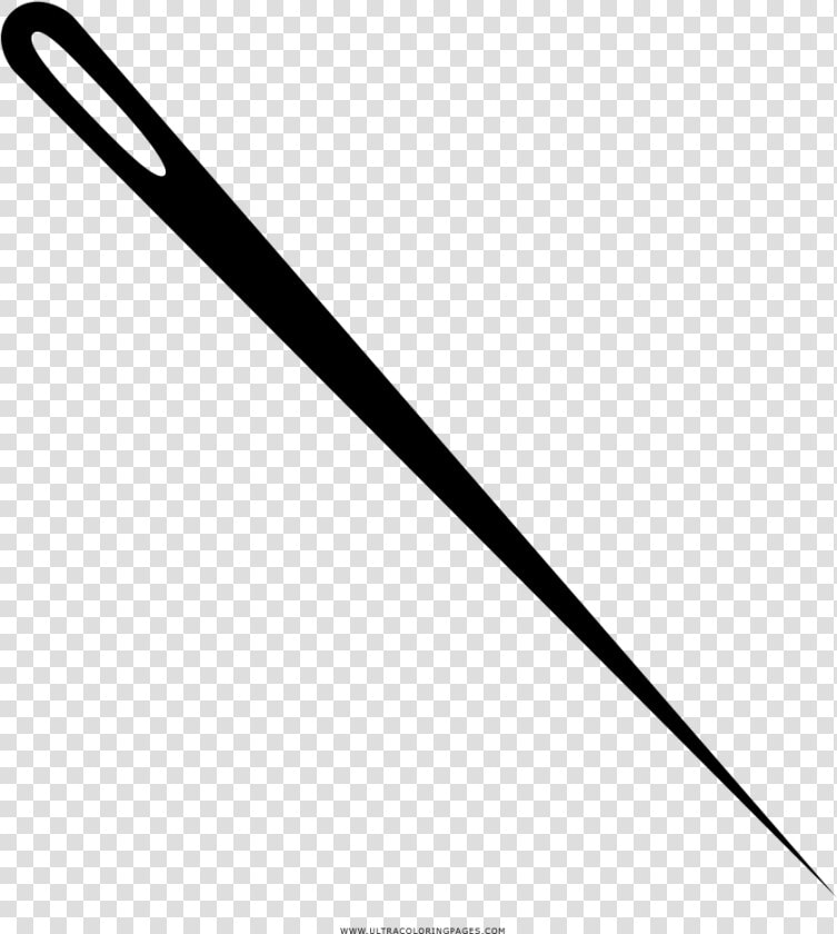 Sewing Needle Coloring Page   Artist Paint Brush Black  HD Png DownloadTransparent PNG