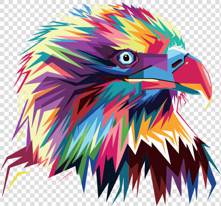 Geometric Eagle Pop Art By Rizkydwi123   Animal Pop Art Png  Transparent PngTransparent PNG