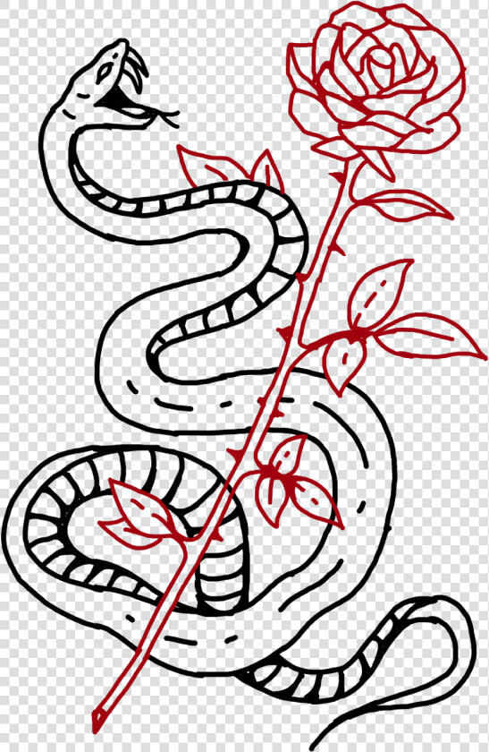 Serpiente Snake Rosa Roses Rose Tumblr Tatuaje Tattoo   Snake Tattoo Png  Transparent PngTransparent PNG