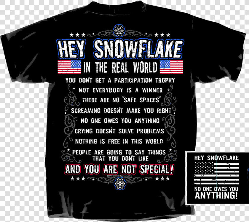 Men S Black Snowflake T shirt   Active Shirt  HD Png DownloadTransparent PNG