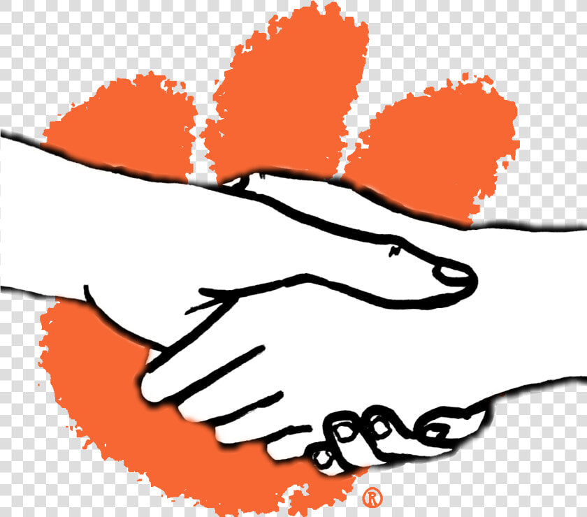 Clemson Tiger Paw Logo   Hand In Hand Clipart  HD Png DownloadTransparent PNG