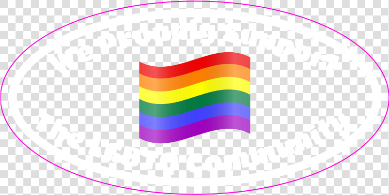 Lgbt Support Clear Oval Static Cling   Circle  HD Png DownloadTransparent PNG