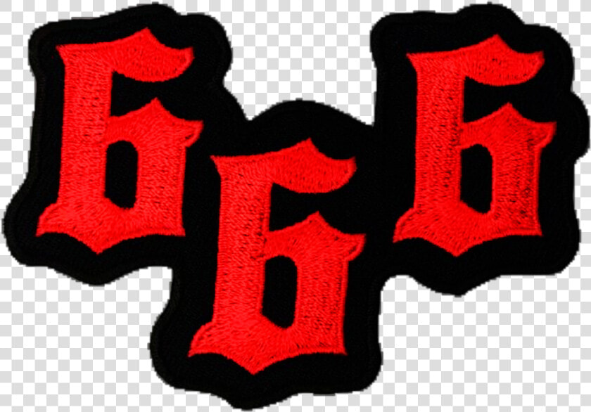 Embroidered Patch   Png Download   666 Gothic  Transparent PngTransparent PNG