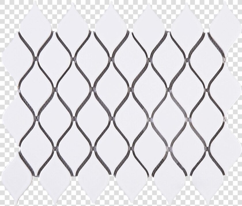 Tear Drop Pattern White Ceramic Mesh Mounted Mosaic   Mosaic  HD Png DownloadTransparent PNG