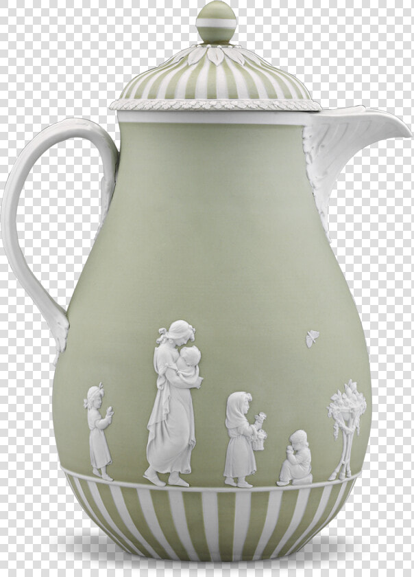 Wedgwood Lady Templeton Green And White Jasper dip   Teapot  HD Png DownloadTransparent PNG