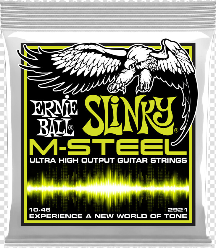 Ernie Ball Regular Slinky M steel 2921 Electric Guitar   M Steel Regular Slinky 2921  HD Png DownloadTransparent PNG
