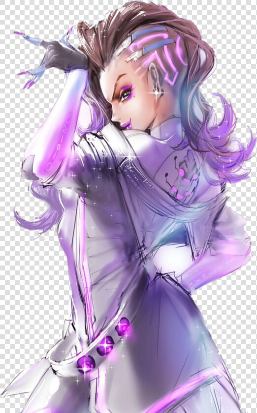Transparent Sombra Png   Sombra Overwatch Transparent Fanart  Png DownloadTransparent PNG
