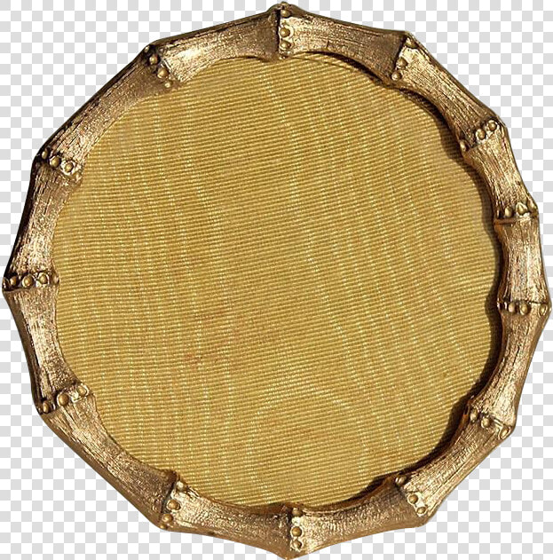 Vintage Gilt Metal Faux Bamboo Round Picture Frame   Vintage Gold Bamboo Picture Frame  HD Png DownloadTransparent PNG