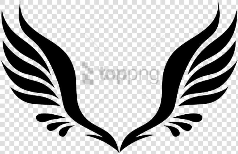 Angel Wings Icon Png   Simple Tribal Wing Tattoo  Transparent PngTransparent PNG