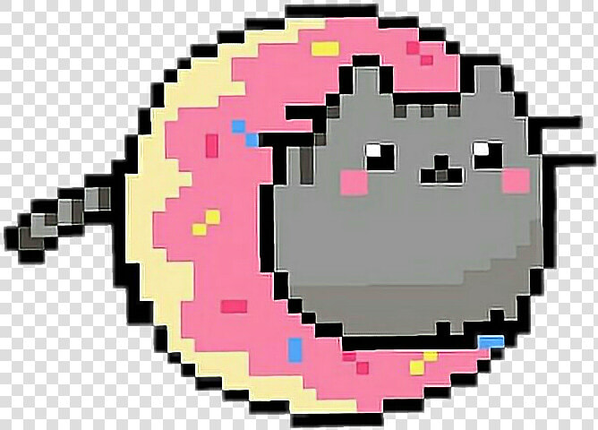  donut  pixel  pixelart  cat  pusheencat  kawaii  tumblr   Kawaii Pixel Art Donut  HD Png DownloadTransparent PNG