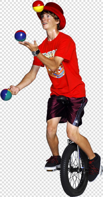 Transparent Unicycle Png   Riding A Unicycle And Juggling  Png DownloadTransparent PNG