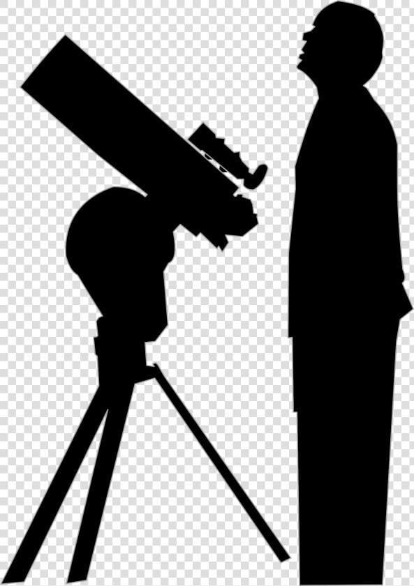 This Free Icons Png Design Of Amateur Astronomer   Astronomy Black And White  Transparent PngTransparent PNG