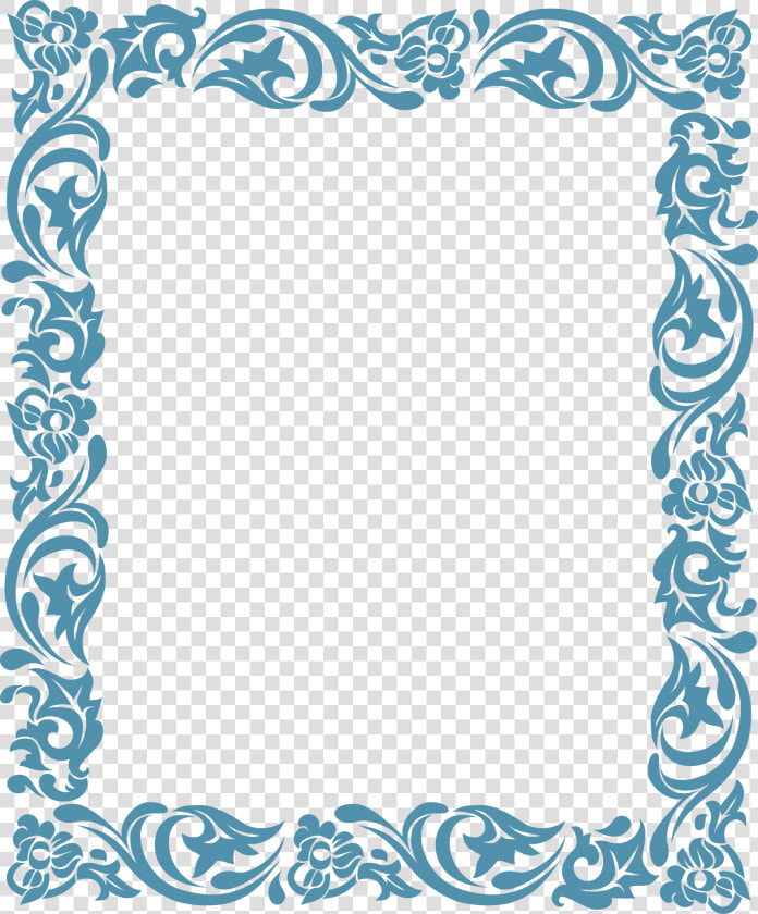 Decorative Blue Rectangular Frame   Project Front Page Design  HD Png DownloadTransparent PNG