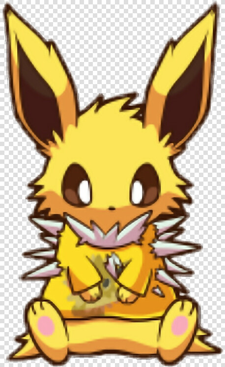  jolteon  pokemon  electricidad  yellow  amarillo  kawaii   Cute Eevee Evolution Names  HD Png DownloadTransparent PNG
