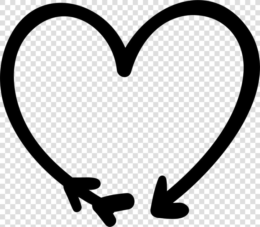 Arrow And Heart Doodle   Heart Doodle  HD Png DownloadTransparent PNG