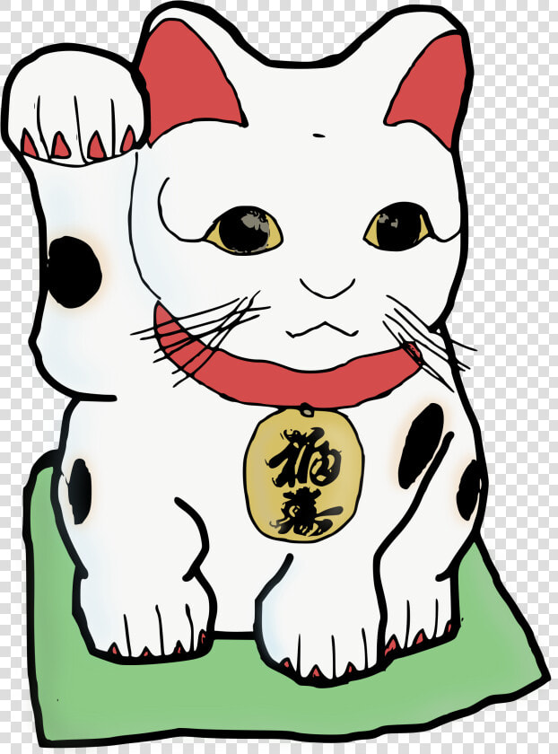 Big Image   Lucky Chinese Cat Drawing  HD Png DownloadTransparent PNG