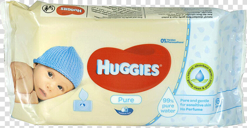 Huggies Baby Wipes Pure 56 Pcs   Huggies Pure Baby Wipes 56 Count  HD Png DownloadTransparent PNG