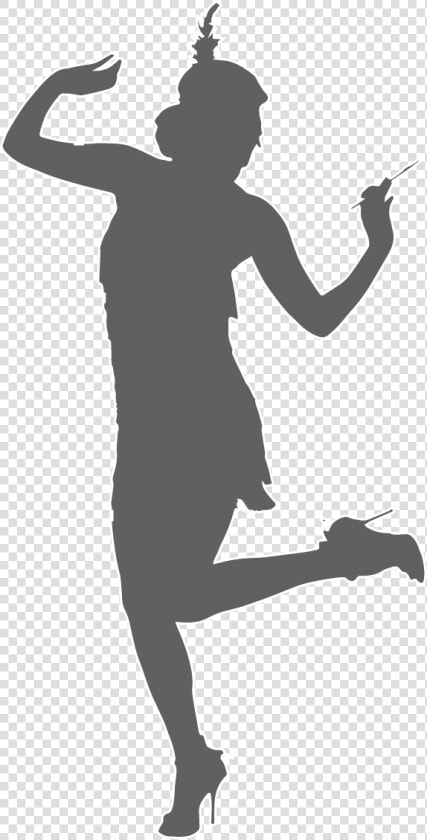 1920s Flapper The Great Gatsby Roaring Twenties Clip   Great Gatsby Silhouette  HD Png DownloadTransparent PNG