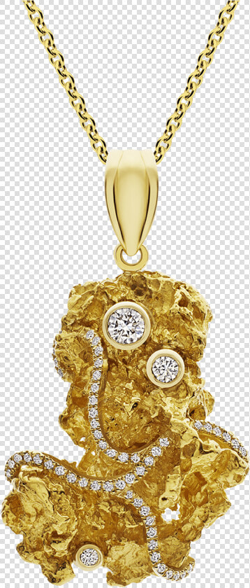 Photo Of Diamond Nugget Pendant   Gold Nugget Pearl Pendant  HD Png DownloadTransparent PNG