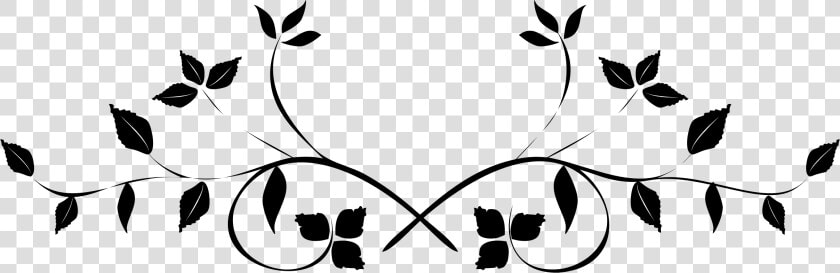 Leaf Flourish Transparent Image Clipart   Leaves Png Black And White  Png DownloadTransparent PNG