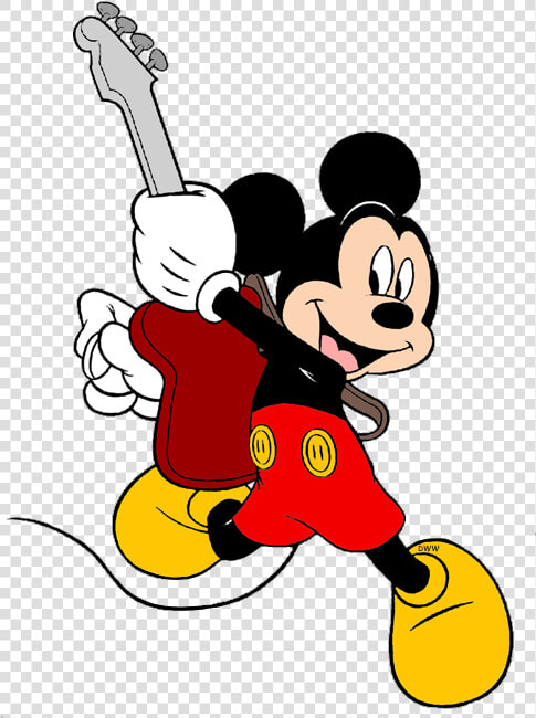 Mickey Mouse Baseball Clipart Picture Transparent Library   Mickey Mouse Guitar  HD Png DownloadTransparent PNG