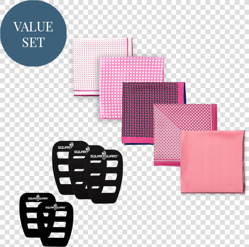 Rosy Pink Pocket Square Set   Pocket Square  HD Png DownloadTransparent PNG