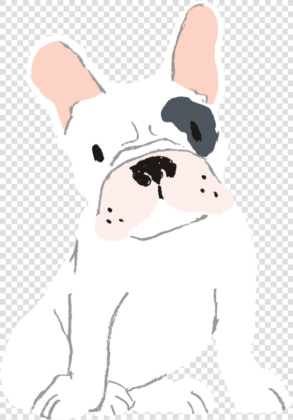 Hand painted Cartoon Dog Dog Material   Cartoon Cute French Bulldog Drawing  HD Png DownloadTransparent PNG
