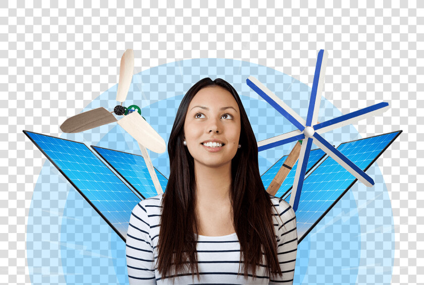 Picture Of Student Thinking About Wind And Solar Energy   Stock Photography  HD Png DownloadTransparent PNG