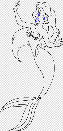 How To Draw Mermaid Ariel   Cách Vẽ Nàng Tiên Cá  HD Png DownloadTransparent PNG