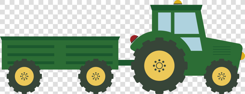 Agricultural Vehicles Transprent Png   Green Tractor Trailer Clipart  Transparent PngTransparent PNG