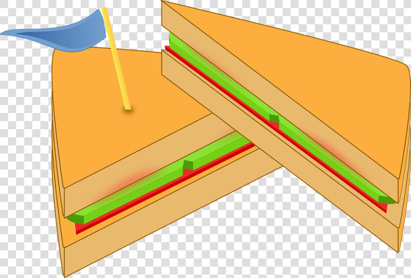 Sandwich  Bread  Meal  Lunch  Snack  Meat  Fresh   Slice Of Sandwich Clip  HD Png DownloadTransparent PNG