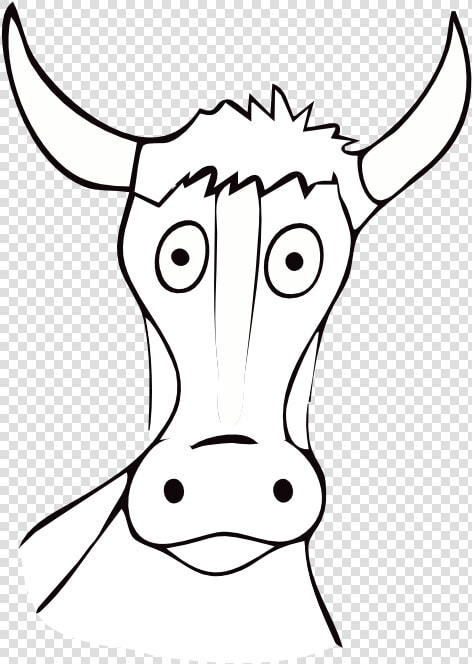Cow Farbe Drawn Cow Art Sheet Page Black White Line   Cattle  HD Png DownloadTransparent PNG