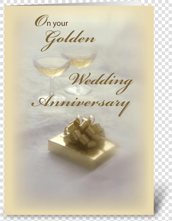 Golden Wedding Anniversary Greeting Card   Wedding  HD Png DownloadTransparent PNG