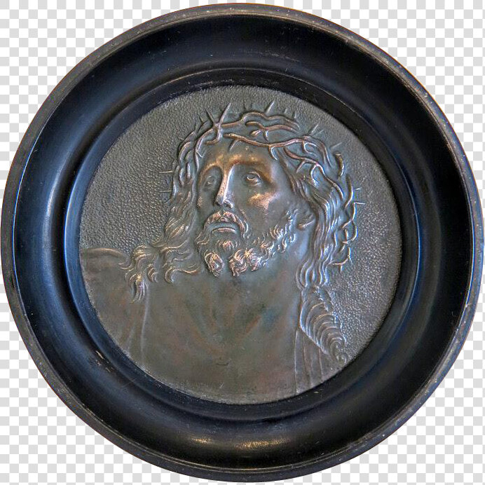 Antique Copper Plaque Depicting The Portrait Of Jesus   Antique  HD Png DownloadTransparent PNG