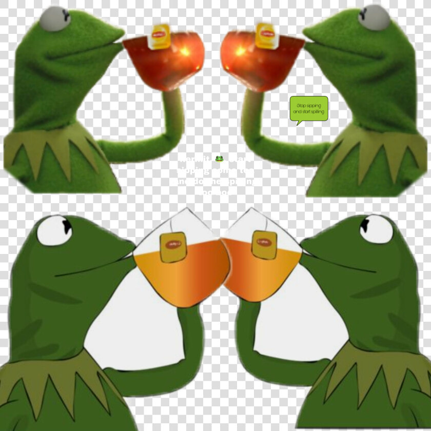 Oi   Kermit The Frog Sipping Tea Drawing  HD Png DownloadTransparent PNG