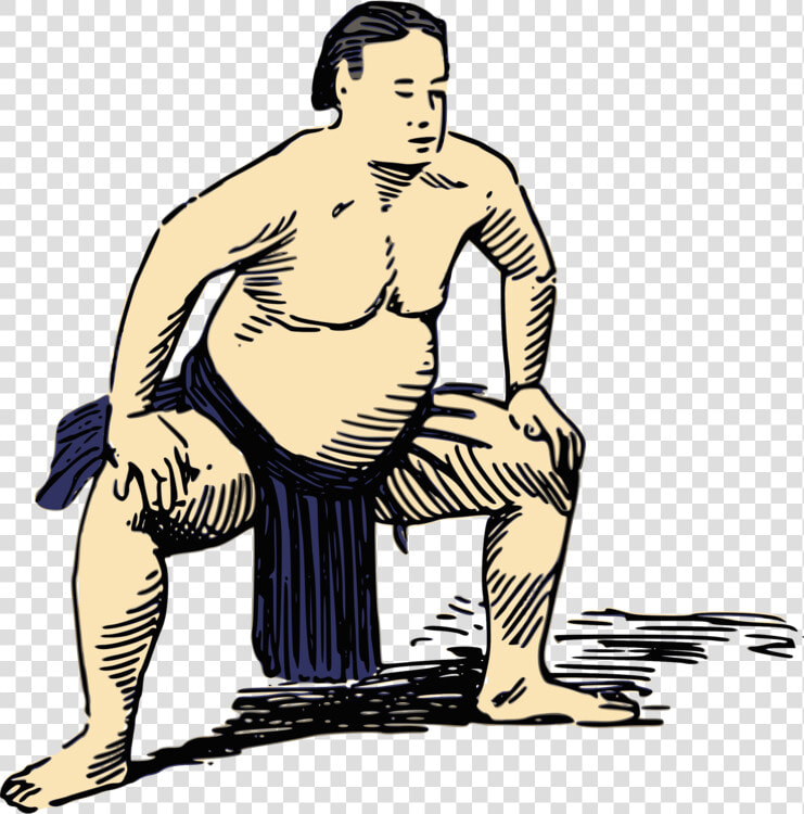 Standing human Behavior muscle   Sumo Wrestlers Soup Drawing  HD Png DownloadTransparent PNG