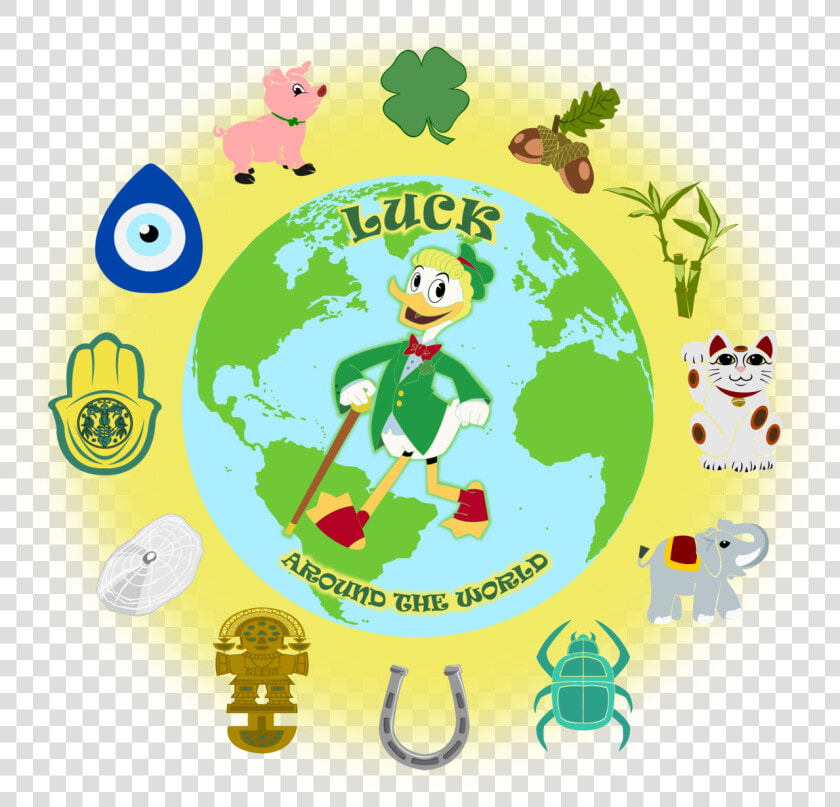 Lucky Charms From Different Countries   World Map  HD Png DownloadTransparent PNG