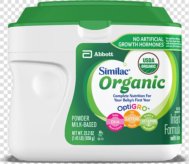 Similac Certified Usda Organic Standard Formula Product   Similac Organic Formula  HD Png DownloadTransparent PNG