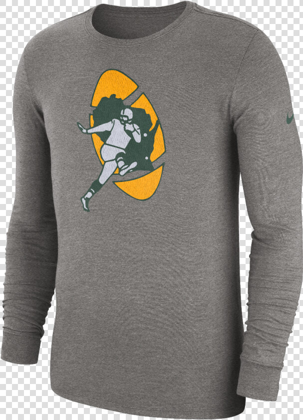 Green Bay Packers Long Sleeve Tri Historic Crackle   Green Bay Packers  HD Png DownloadTransparent PNG