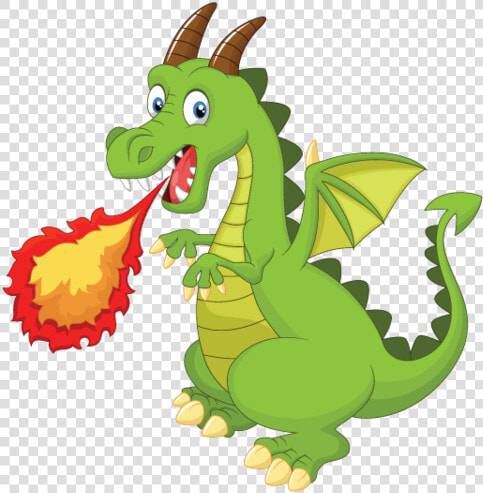 Cartoon Fire Breathing Dragon  HD Png DownloadTransparent PNG