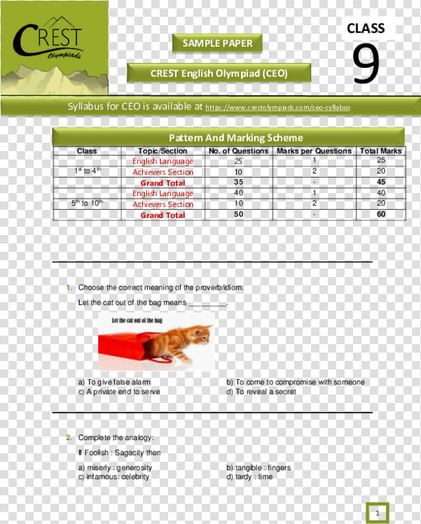 Science Olympiad For Class 1  HD Png DownloadTransparent PNG