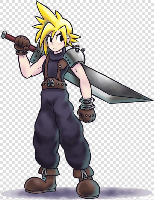Cloud Strife Png Image Background   Super Smash Bros Mario And Luigi Rpg Style Cloud Strife  Transparent PngTransparent PNG