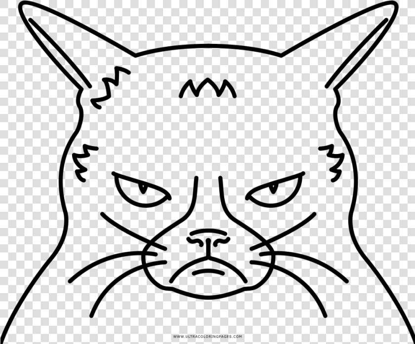 Grumpy Cat Coloring Page   Free Grumpy Cat Coloring Pages  HD Png DownloadTransparent PNG