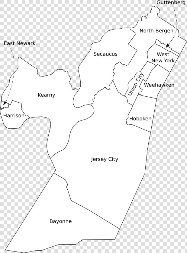 Hudson County City Map  HD Png DownloadTransparent PNG
