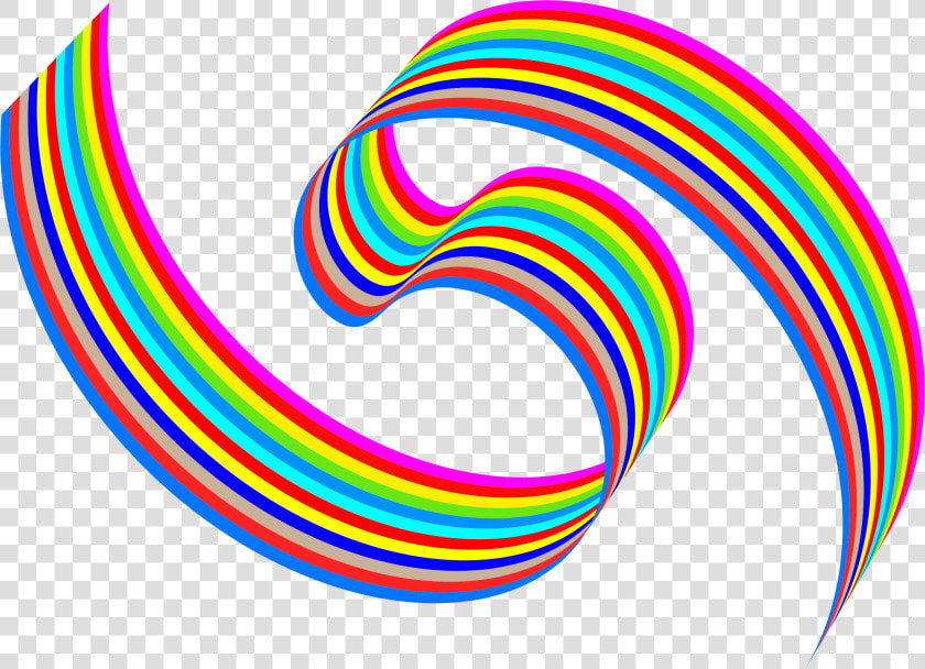 Wavy Rainbow Ribbon Clip Arts   Clip Art  HD Png DownloadTransparent PNG