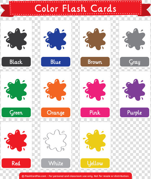 Colors Flashcards Printable  HD Png DownloadTransparent PNG