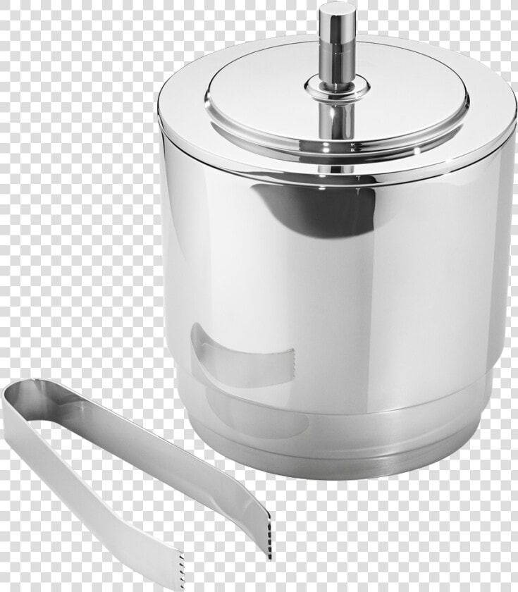 Manhattan Ice Bucket With Tongs   Georg Jensen Manhattan Ice Bucket  HD Png DownloadTransparent PNG